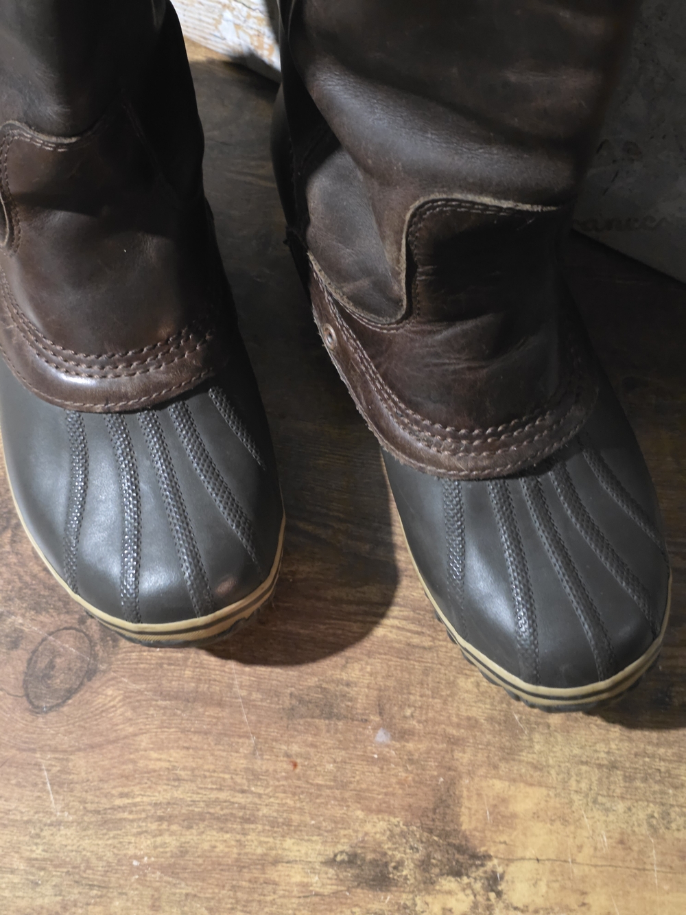 Sorel Slumpack Brown Leather and Rubber Tall Riding Boots - Picture 4 of 13